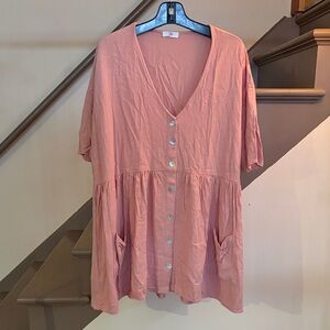 Finding July the Ray dress in Dusty Rose